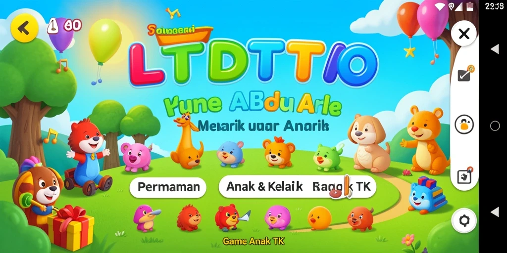 Tampilan antarmuka LTDTOTO yang ceria dan edukatif.