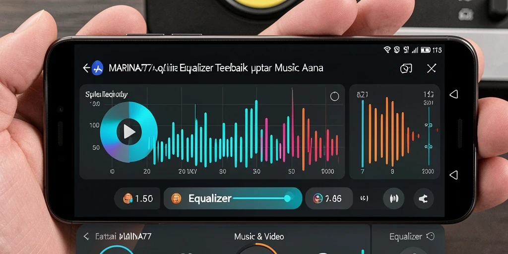Tampilan antarmuka pengguna MARINA77 yang intuitif dengan fungsi equalizer yang lengkap.