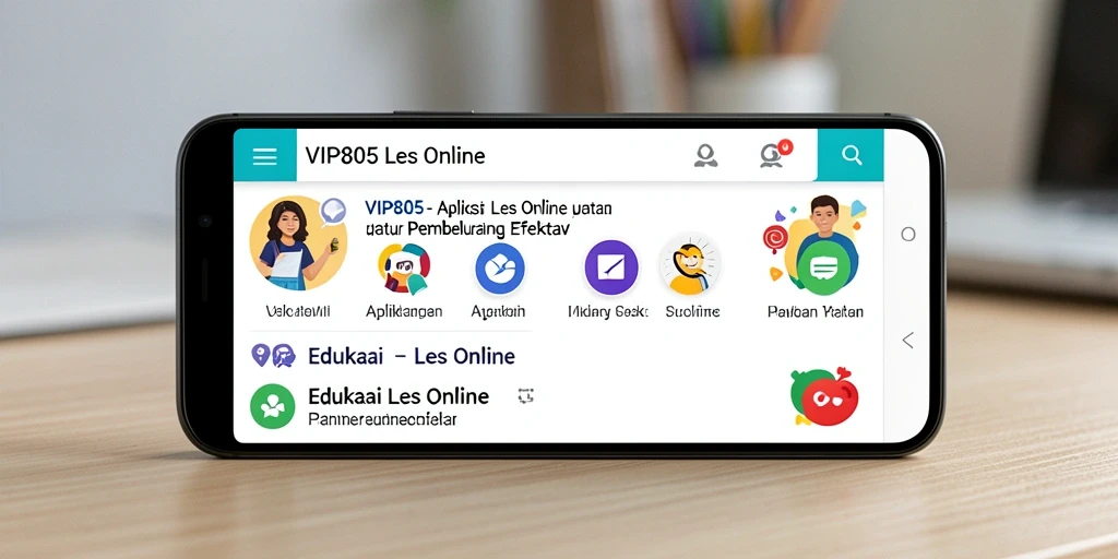 Antarmuka aplikasi Les Online yang interaktif dan ramah pengguna.