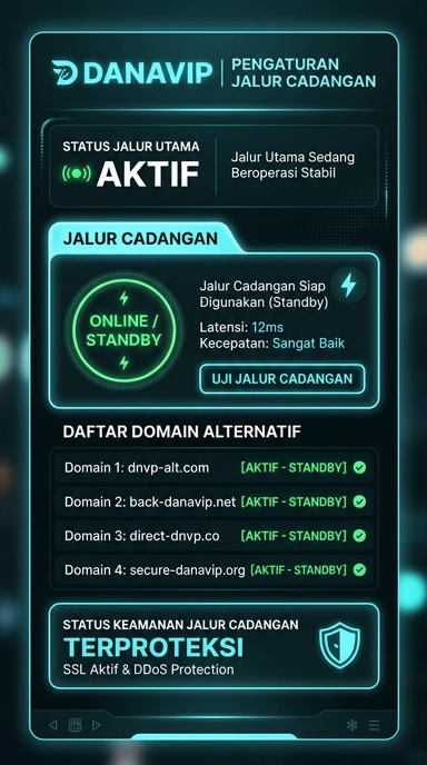 Tampilan link alternatif danavip